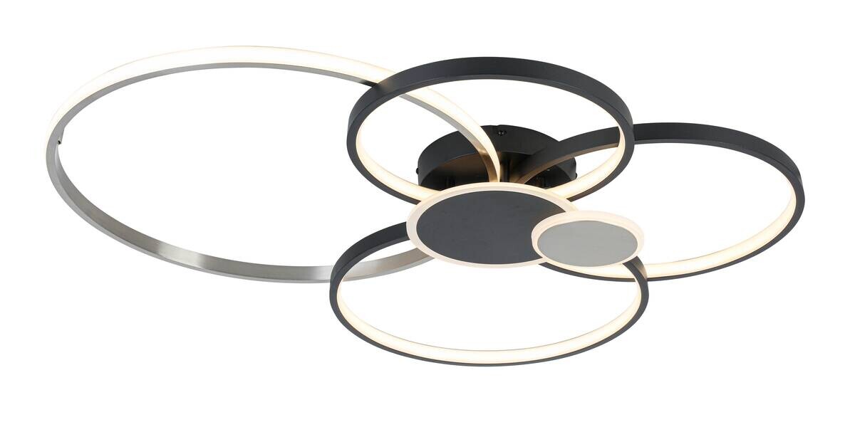 Nolo Lighting LED-Deckenleuchte Big schwarz Aluminium B/H/L: ca. 64x11x80 cm