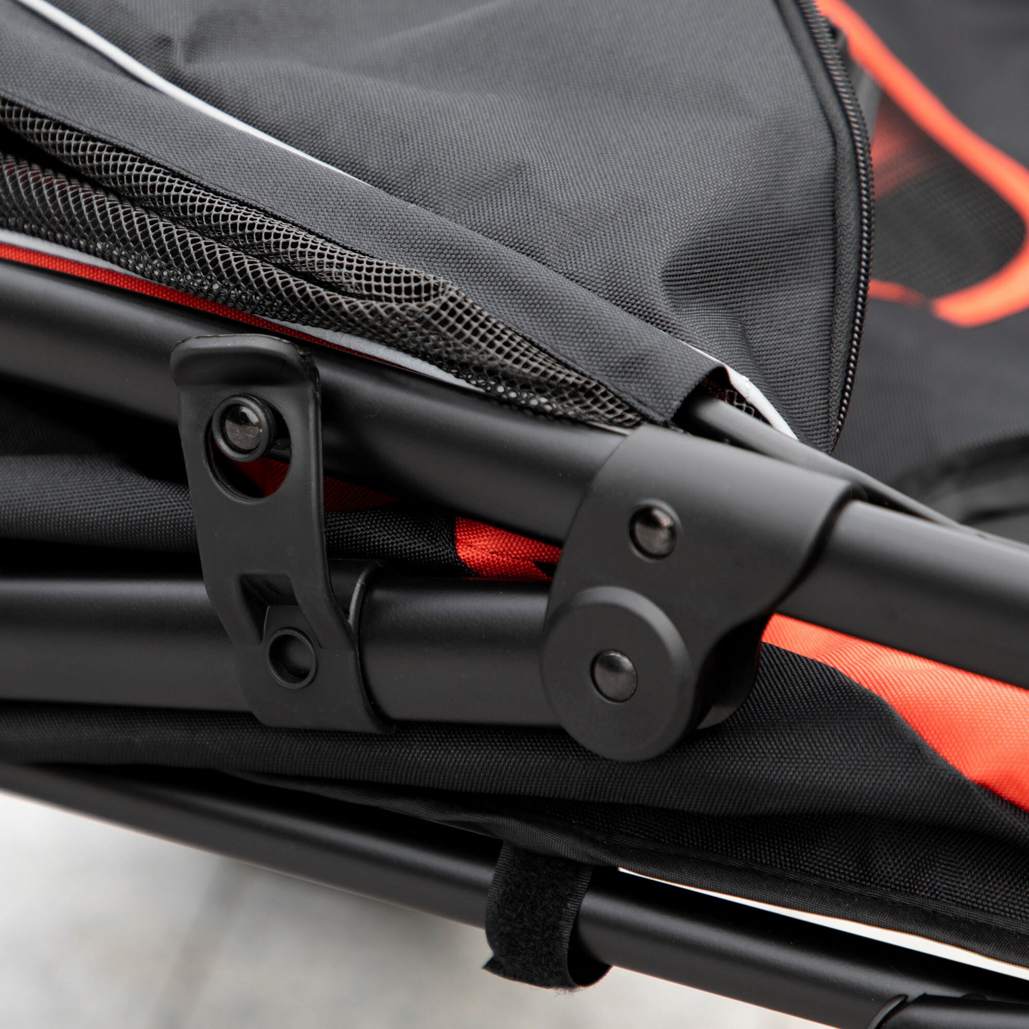 PawHut Hundebuggy rot Polyester-Mischgewebe B/H/L: ca. 65x100x112 cm