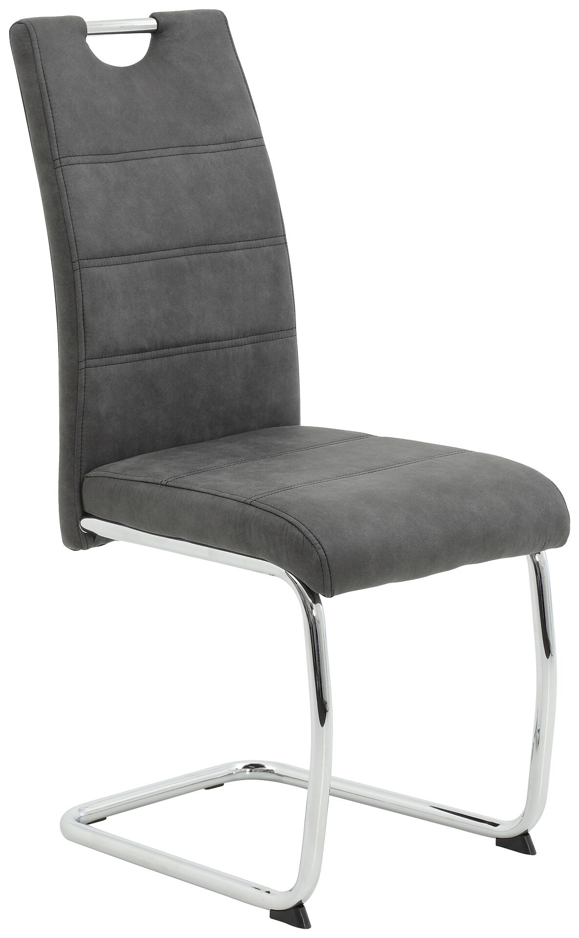 Schwingstuhl Flora anthrazit Vintage Microfaser B/H/T: ca. 43x98x59 cm