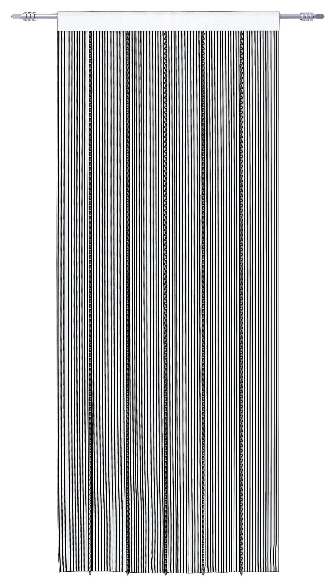 Fadenvorhang Perle weiß B/L: ca. 90x245 cm