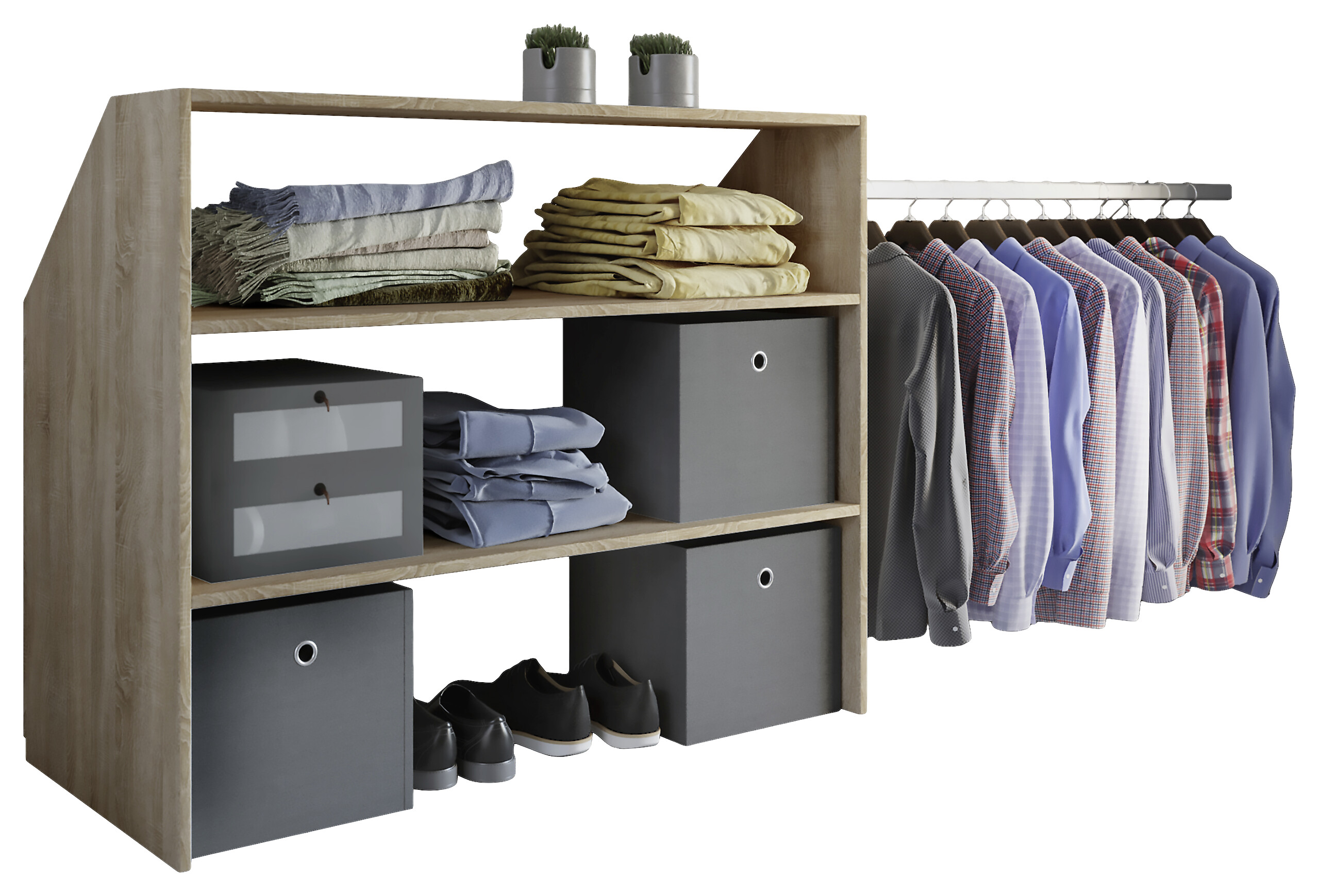 Regal Dacho Eiche Sonoma Nachbildung B/H/T: ca. 90x100x50 cm