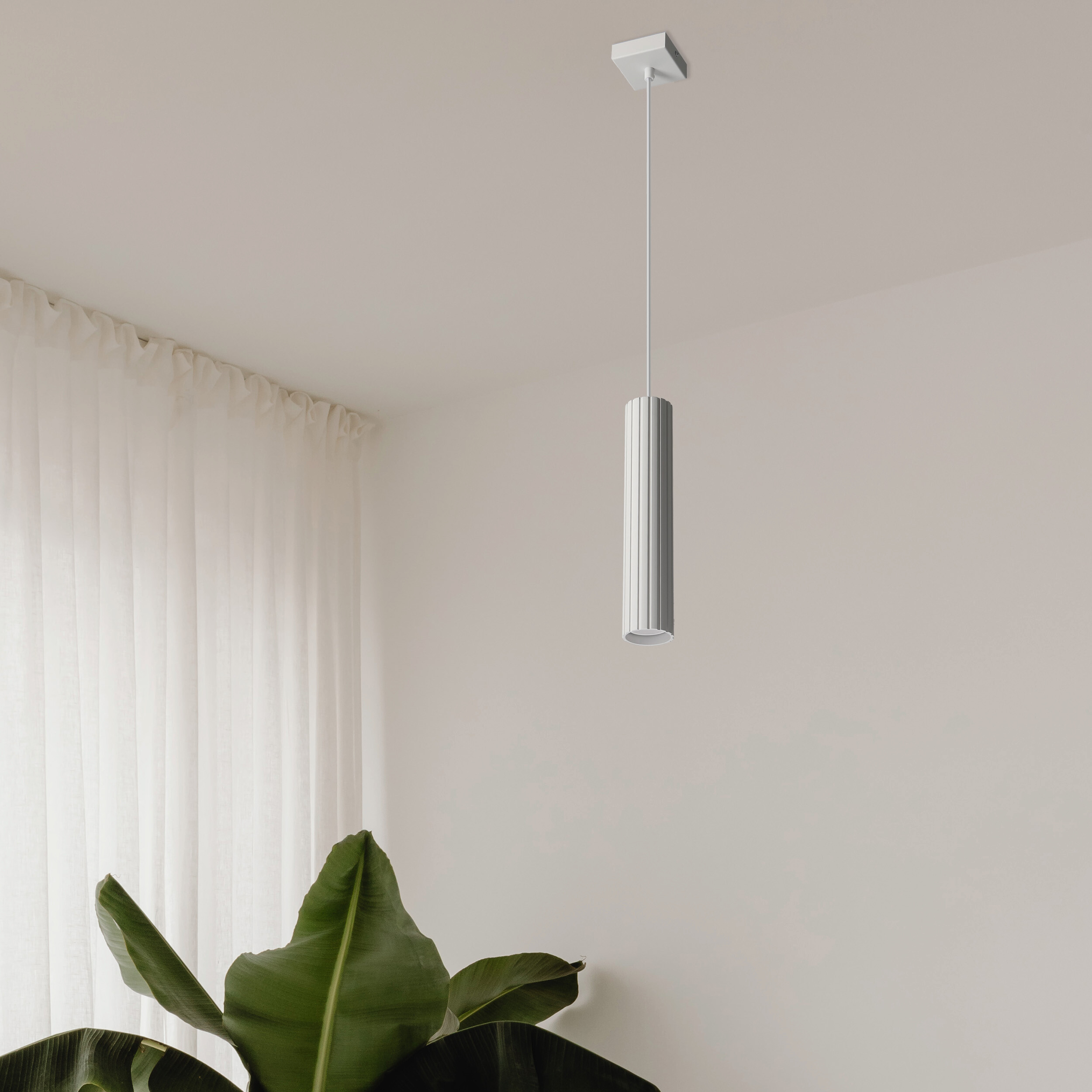 Lamkur Strahler Prisma weiß Stahl B/H/L: ca. 6,5x118x6,5 cm 1 Brennstellen