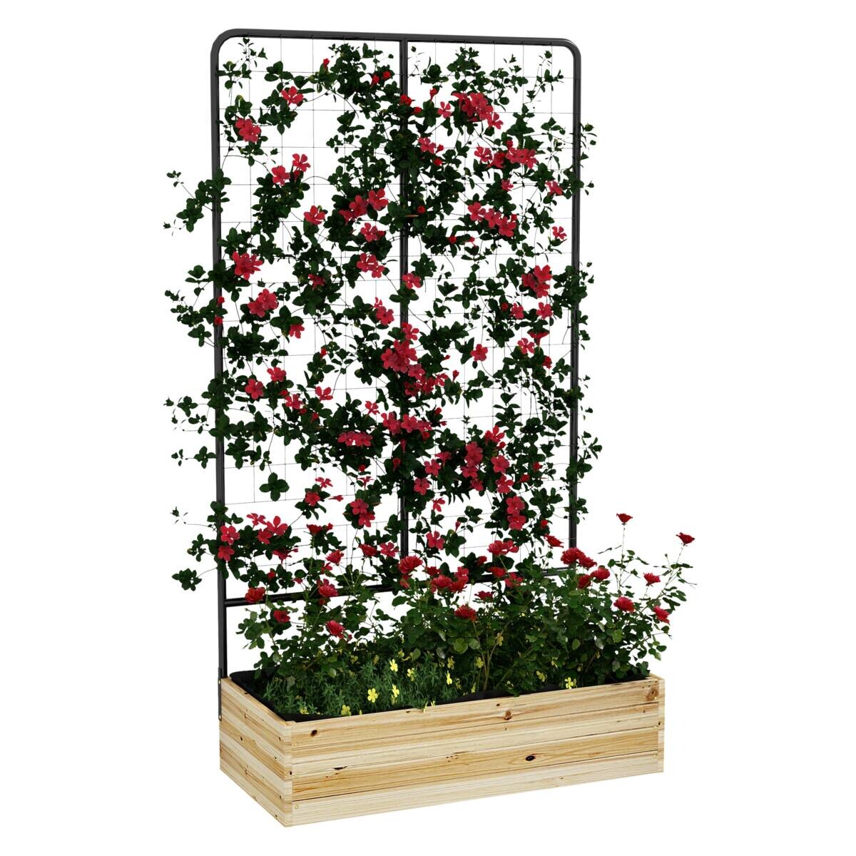 Outsunny Gartenbeet natur Polypropylen B/H/L: ca. 38x80x145 cm