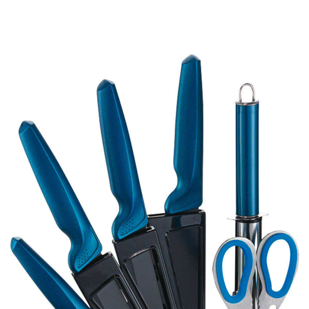 MICHELINO Messerset petrol Edelstahl 8 tlg.