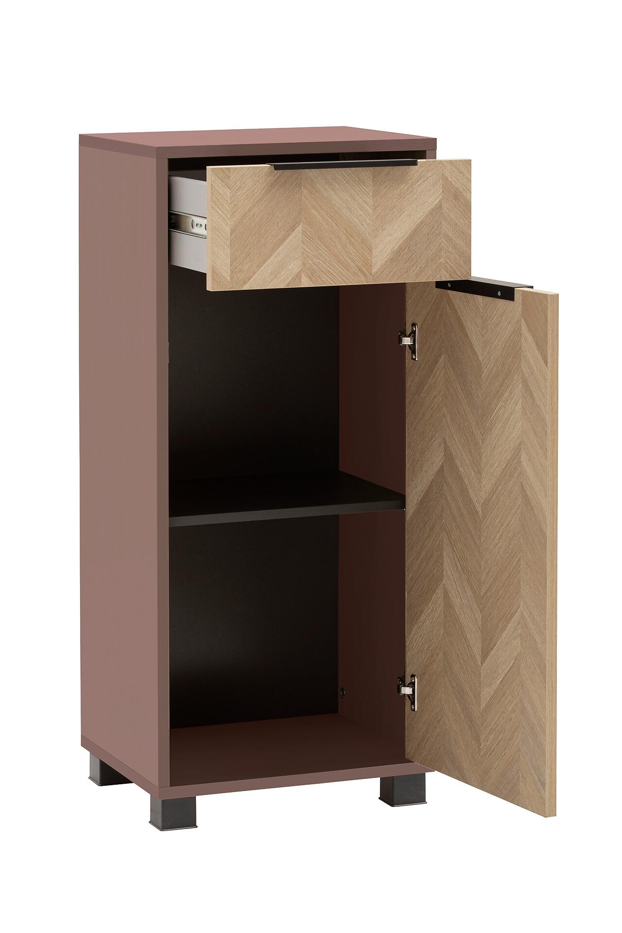 Highboard Piazza mauve B/H/T: ca. 40,3x90,9x33,05 cm