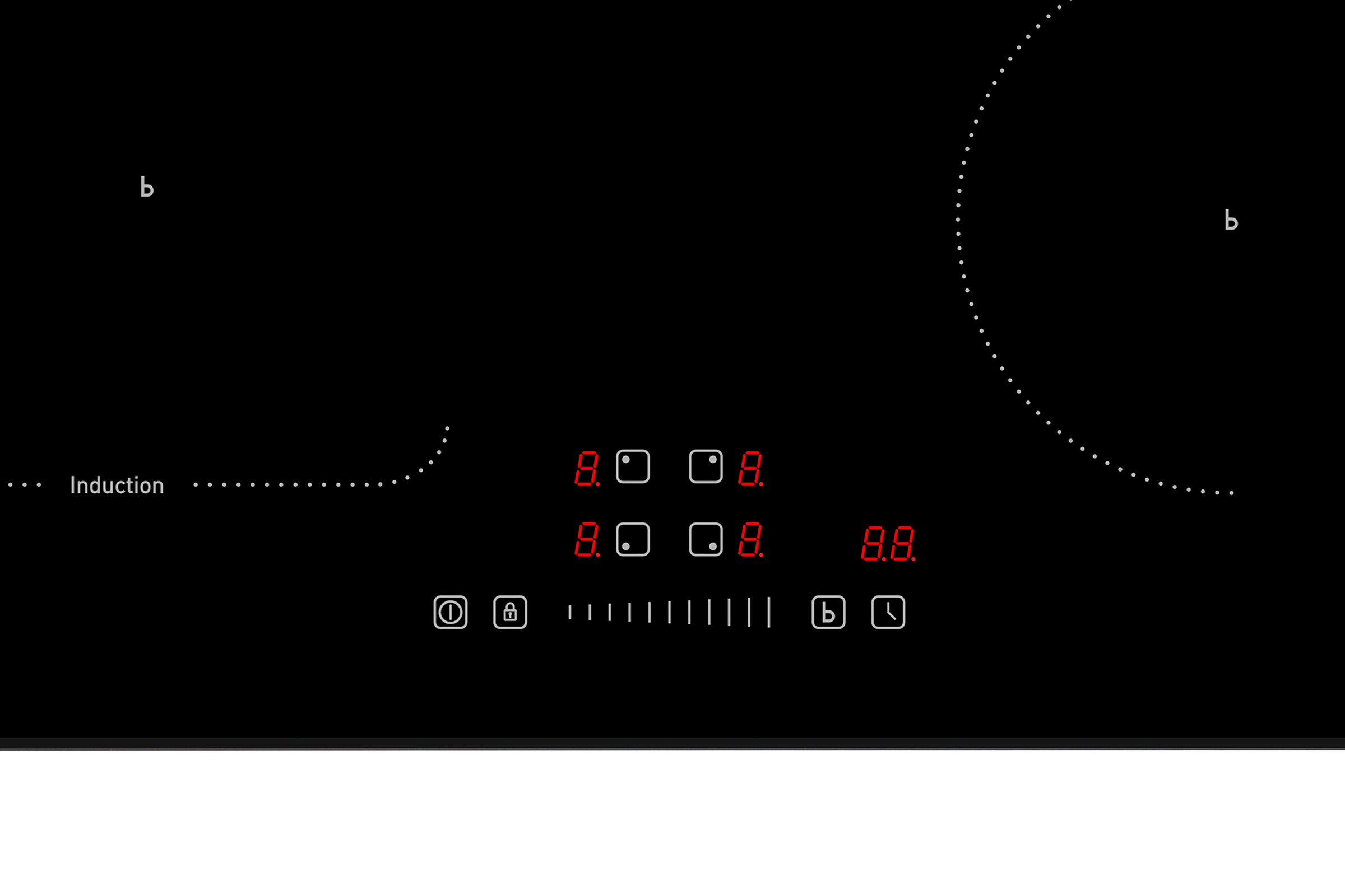 Mican Induktionskochfeld IKA4ZFZ schwarz Schwarzglas B/H/T: ca. 59x5,5x52 cm