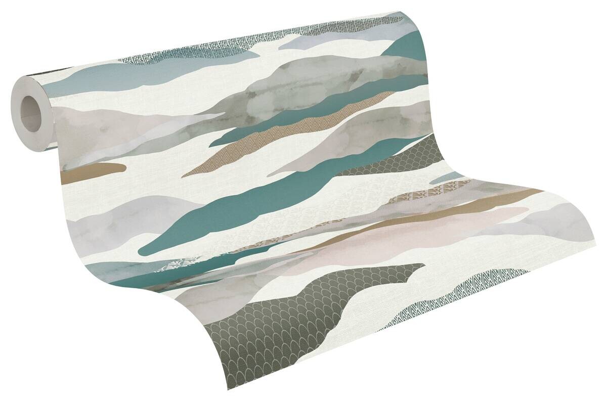 A.S.Creation Vliestapete weiß grau B/H/D: ca. 53x1005x7,5 cm