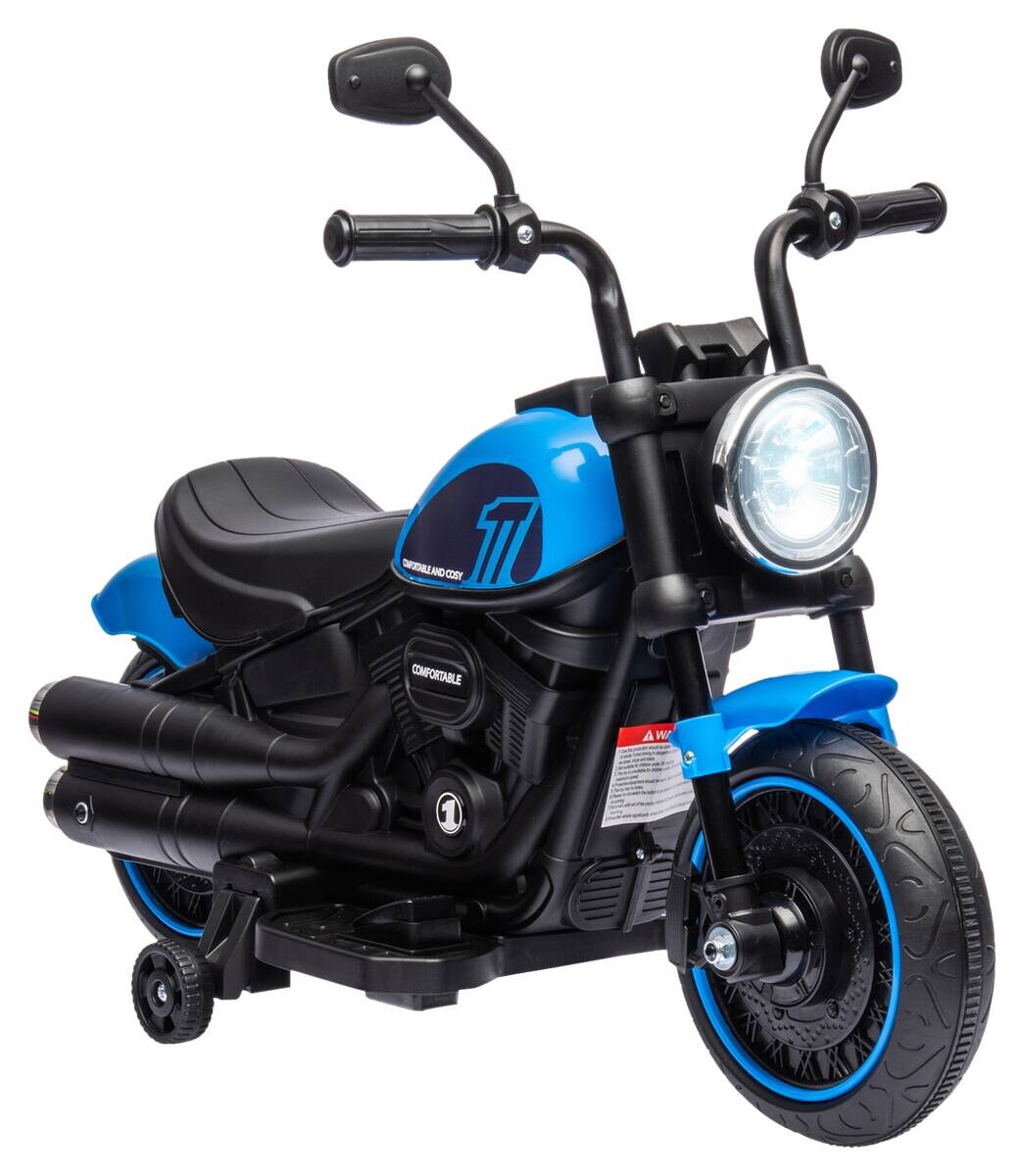 HOMCOM Kinder-Elektromotorrad schwarz B/H/L: ca. 42x57x76 cm