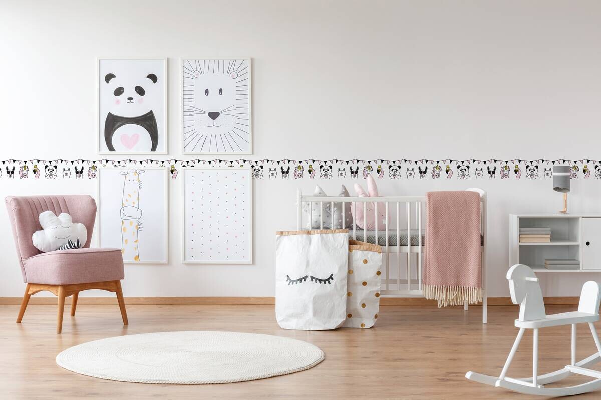 A.S.Creation Bordüre weiß schwarz B/H/D: ca. 15,5x500x5,7 cm