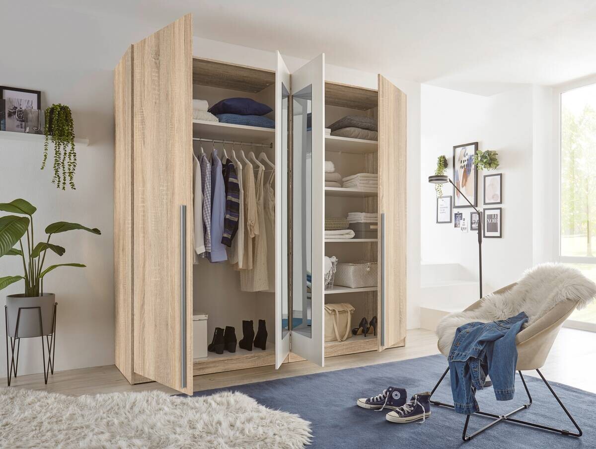 Kleiderschrank Cano Eiche San-Remo Nachbildung B/H/T: ca. 228x213x62 cm