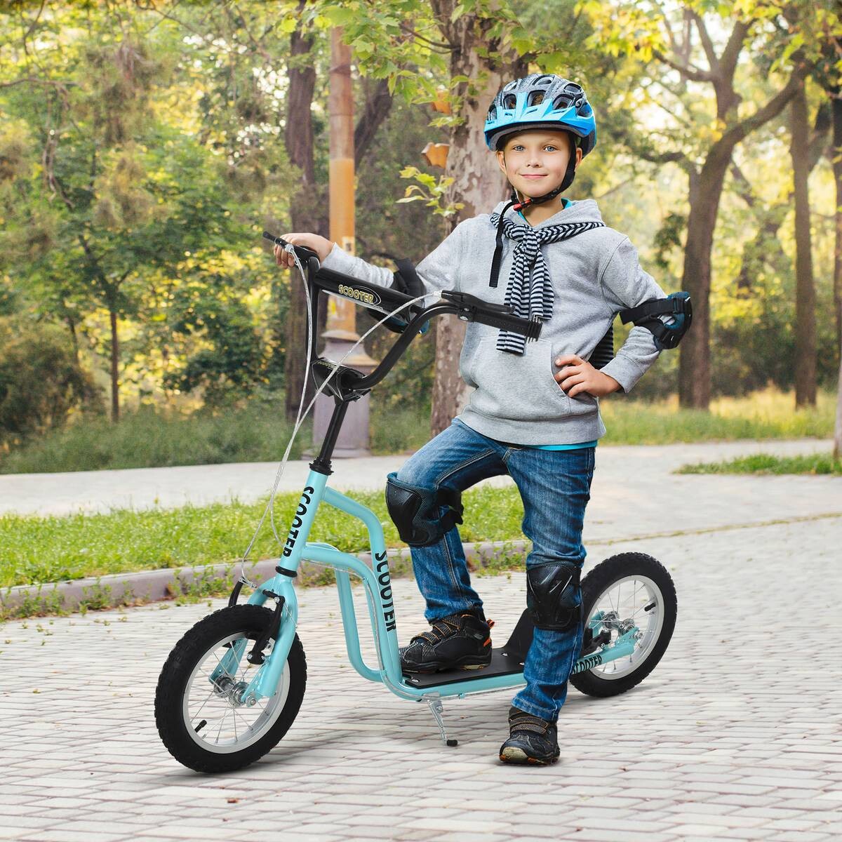 HOMCOM Kinderroller blau