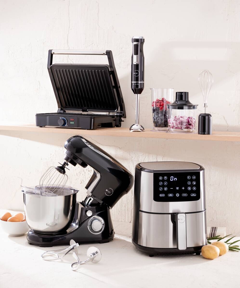 BERGNER Küchenmaschine BG-50043-BK schwarz Kunststoff Edelstahl B/H/L: ca. 23x32x39 cm ca. 5 l