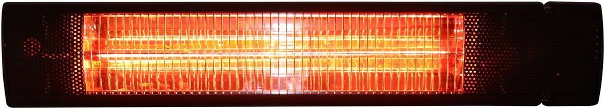 Infrarot Heizstrahler schwarz Chrom Aluminium B/H/T: ca. 60,5x10,5x16 cm