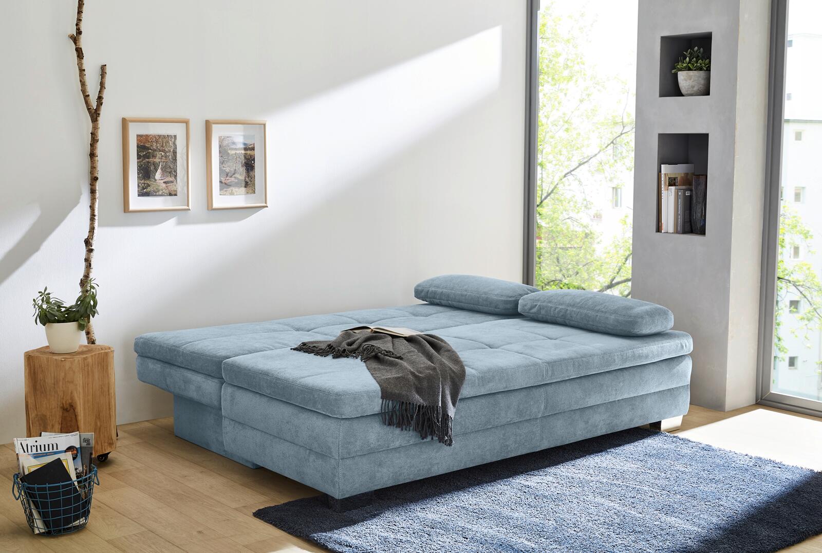 Dauerschlafsofa aqua Polyester B/H/T: ca. 203x85x106 cm