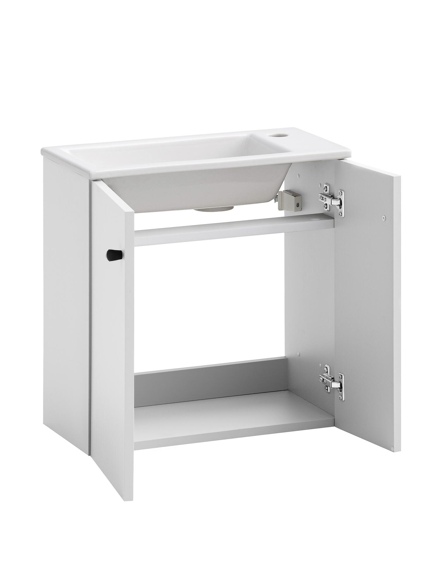 Waschbeckenunterschrank Ebba weiß B/H/T: ca. 50x51,4x25 cm