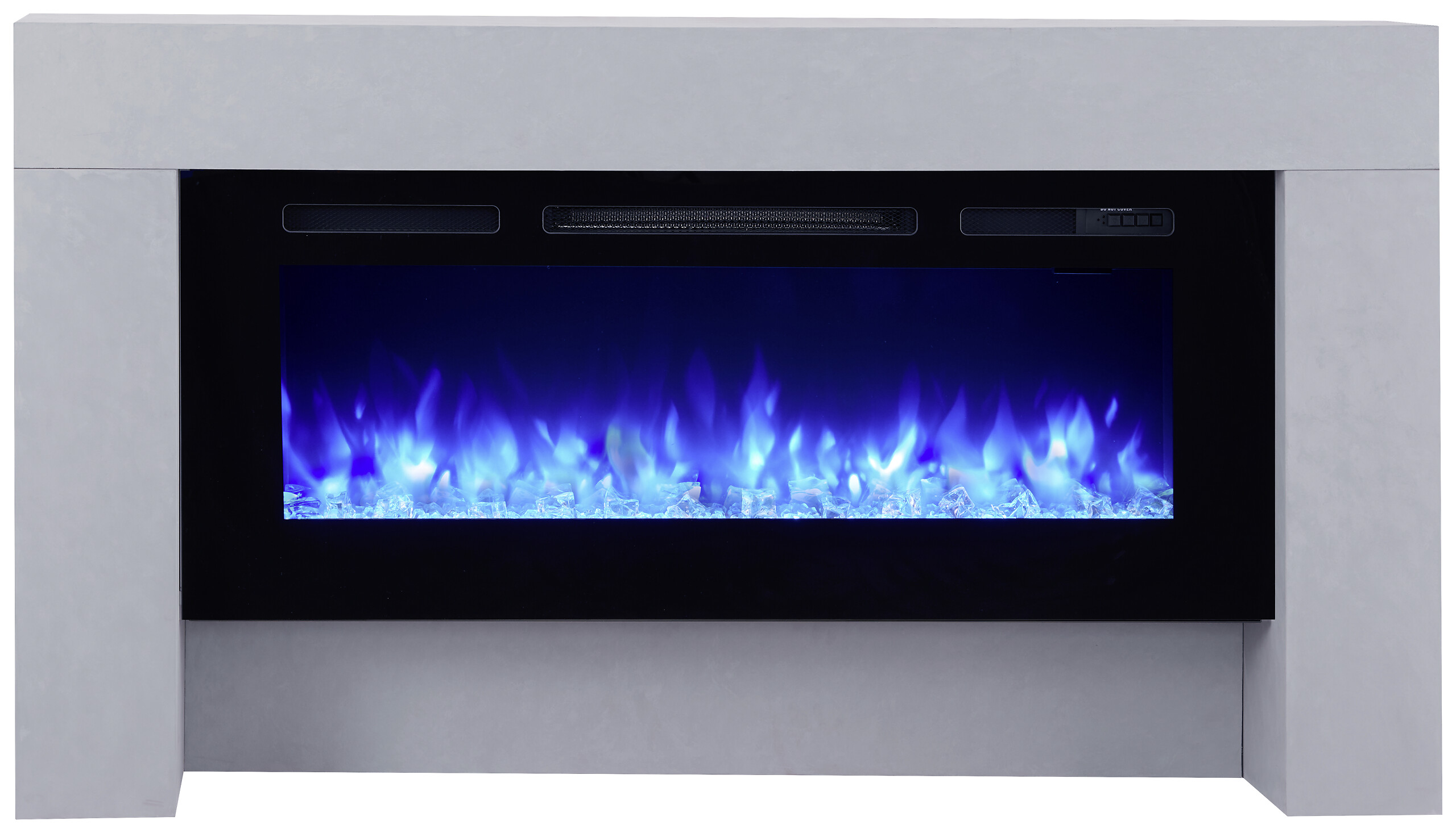 Balderia Elektrischer Kamin Elektrischer-Kamin Zeus grau MDF B/H/T: ca. 88x161x21 cm