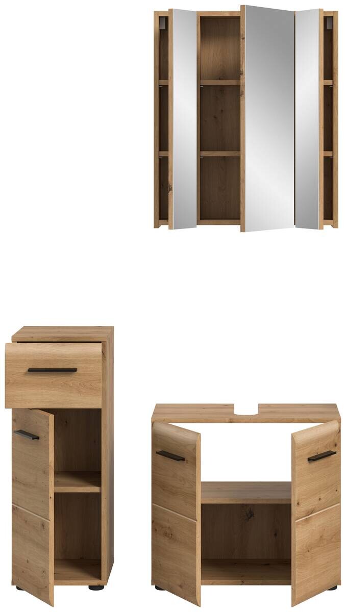 Badezimmer-Set Ice Artisan Oak Nachbildung B/H/T: ca. 105x185x30 cm