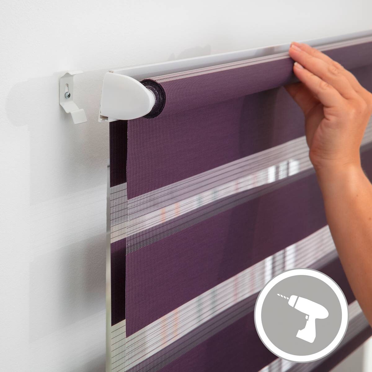 LICHTBLICK Doppelrollo Duo brombeer B/L: ca. 60x150 cm