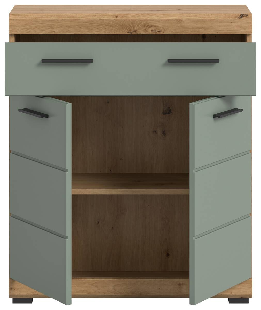 Schrank Scout Eiche Artisan Nachbildung salbei Nachbildung B/H/T: ca. 74x88x31 cm