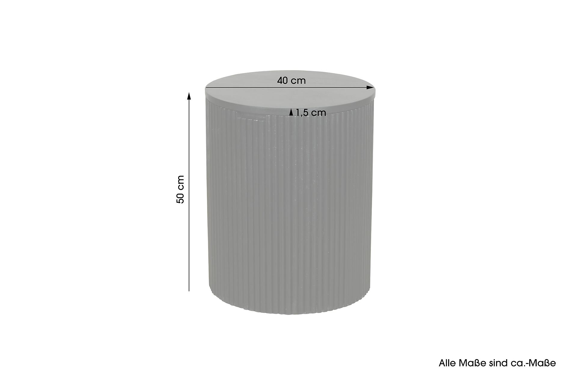 Beistelltisch OWEN schwarz Mango H/D: ca. 50x40 cm