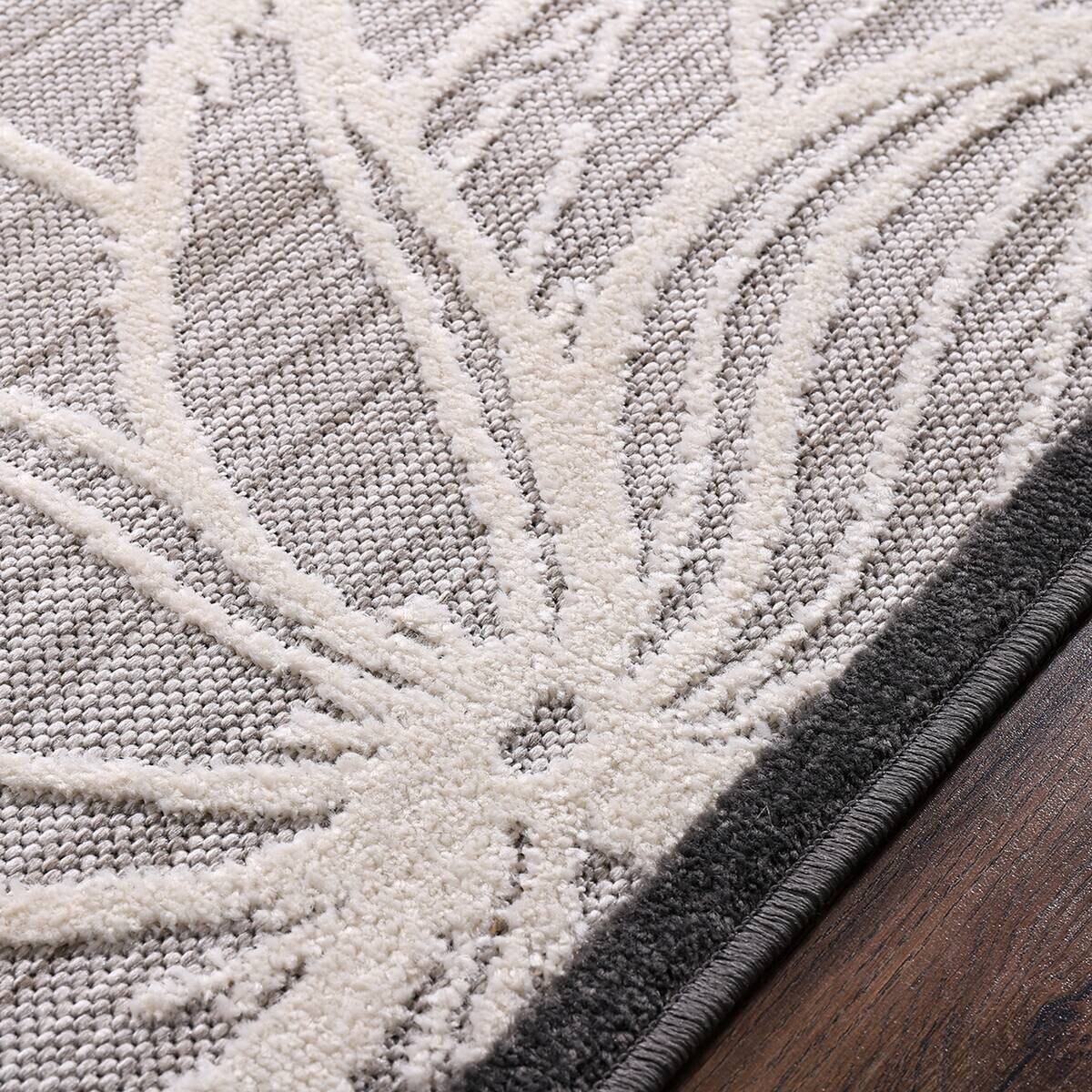 Sanat Outdoorteppich FLORAL grau B/L: ca. 240x330 cm