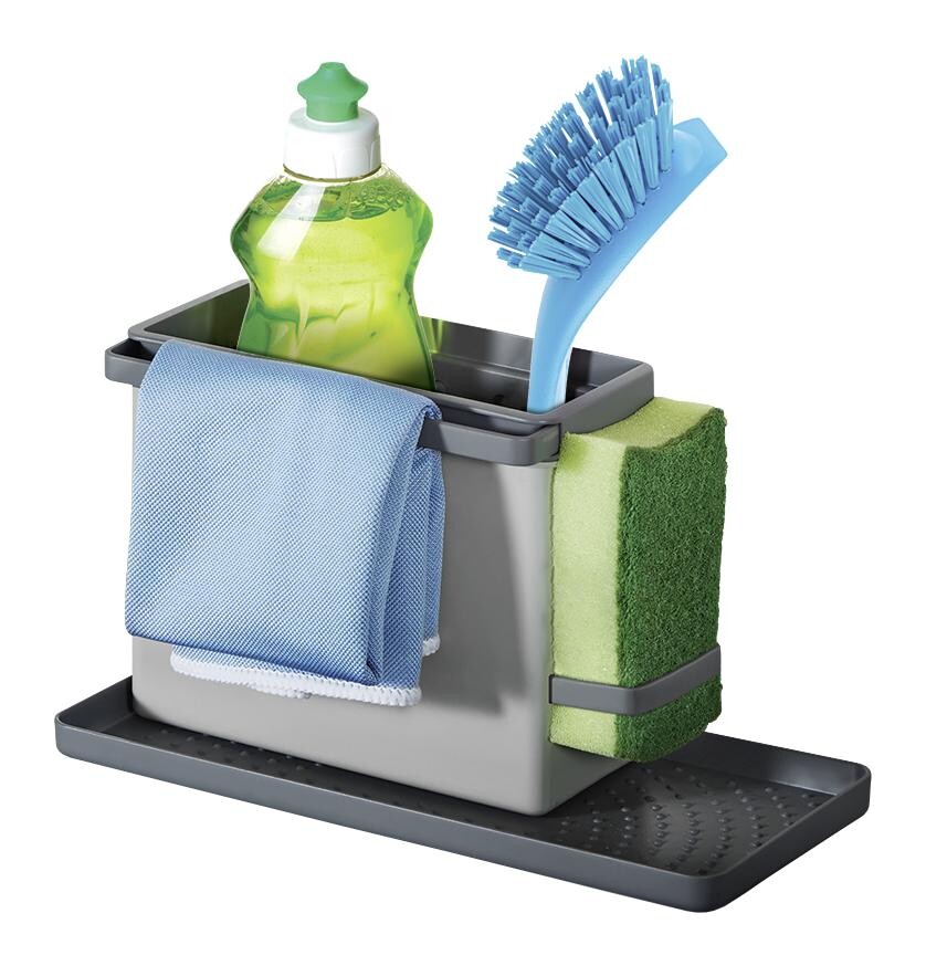 Metaltex Spülbecken-Organizer grau Kunststoff