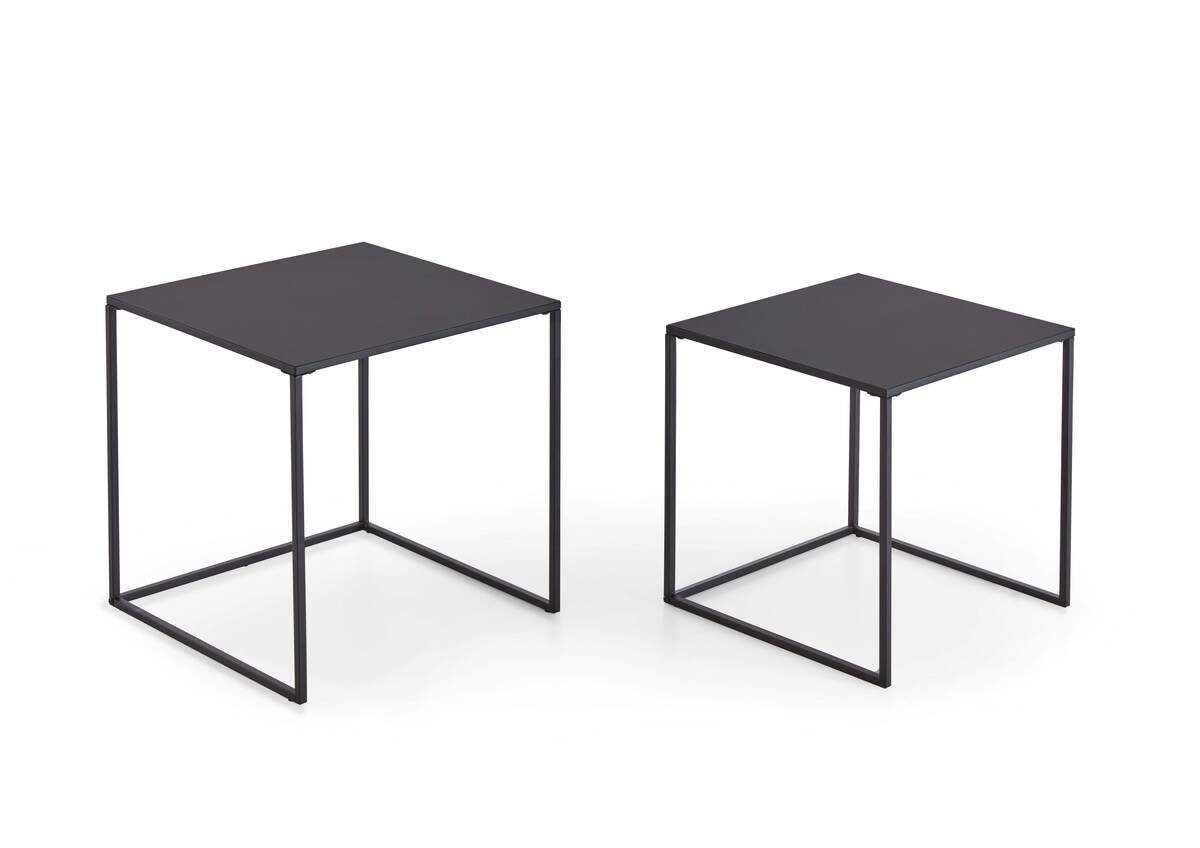 xonox.home Couchtisch 2er Set schwarz B/H/T: ca. 38x41x38 cm