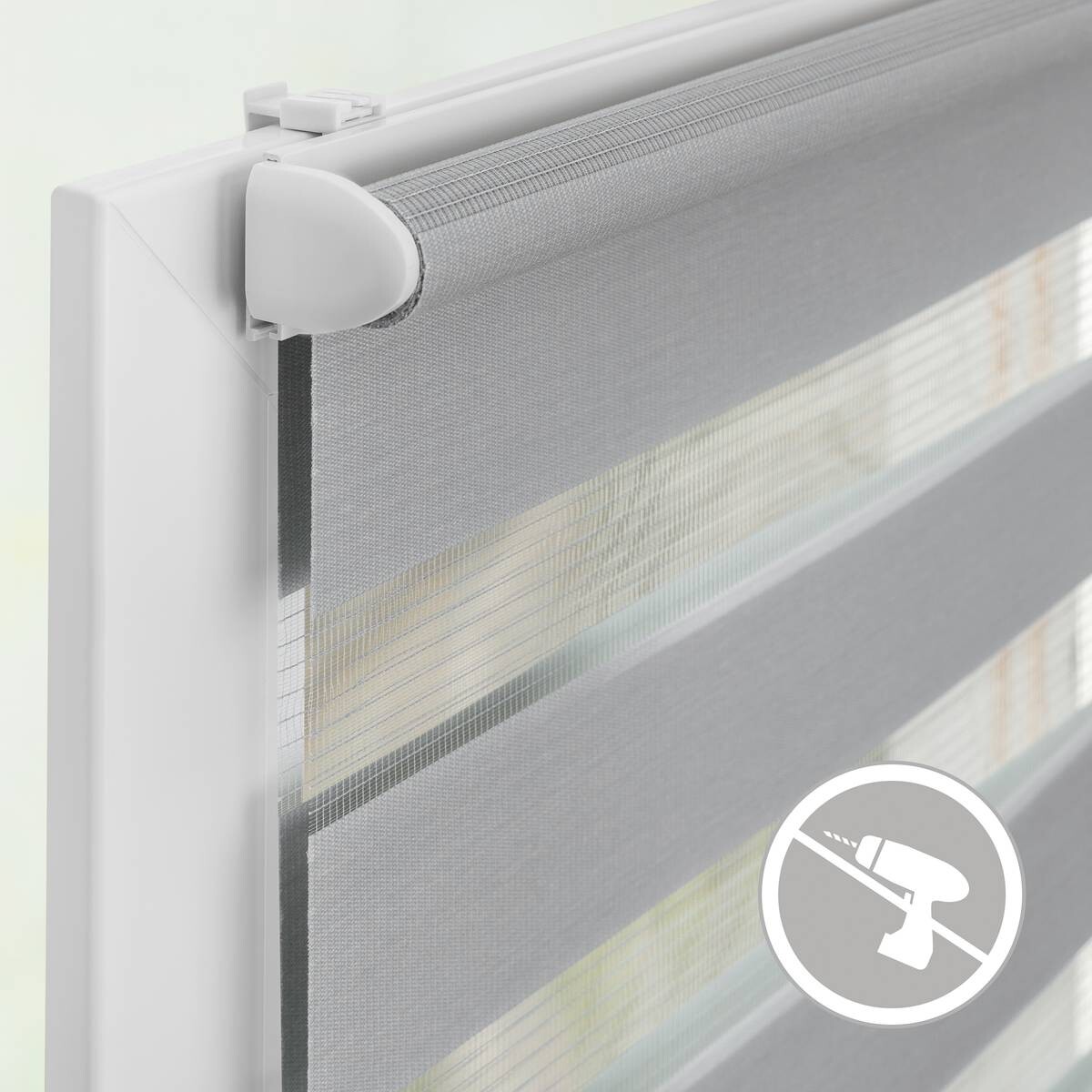 LICHTBLICK Doppelrollo Duo grau B/L: ca. 70x220 cm