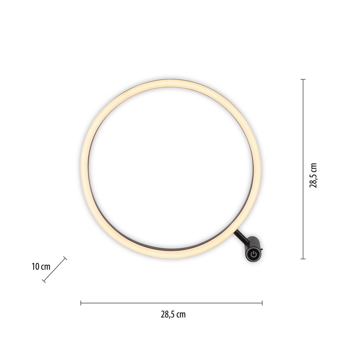 Just Light LED-Touch-Tischleuchte RITUS 15390-13 weiß anthrazit Metall B/H/T: ca. 30x30x10 cm 1 Brennstellen