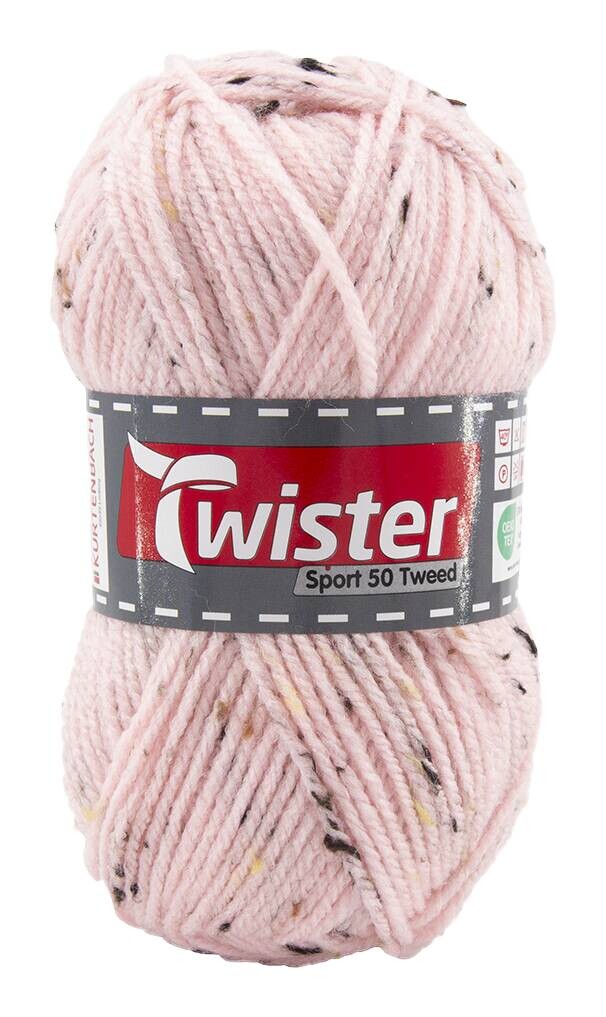 Twister Handstrickgarn Tweed rosé L: ca. 15000 cm