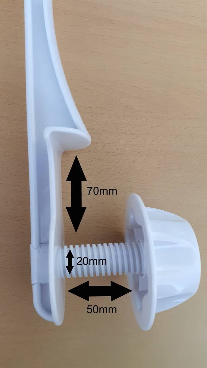 Niermann Mobilehalter zum Schrauben B/H/L: ca. 11x6x35 cm
