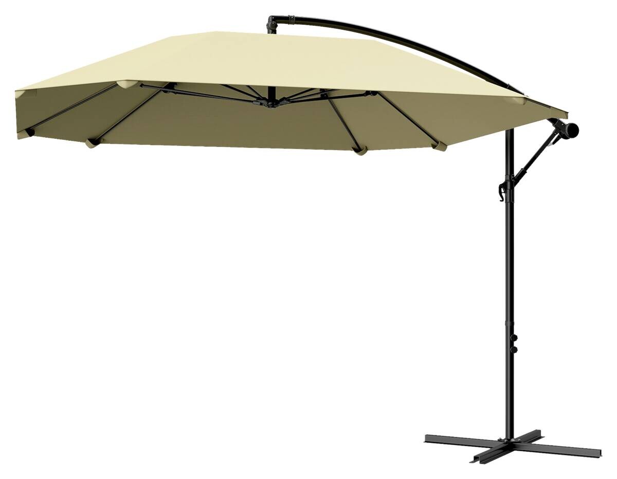 Outsunny Ampelschirm beige Polyester B/H/L: ca. 260x245x304 cm