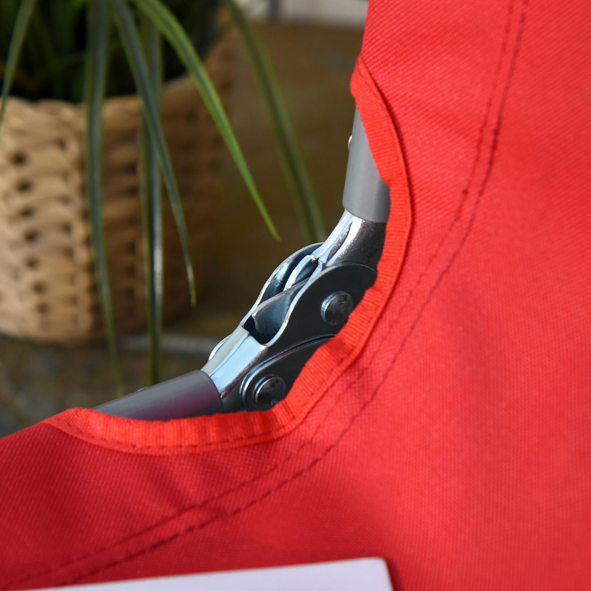 Outsunny Sonnenliege rot Polyester B/H/L: ca. 55x24x187 cm