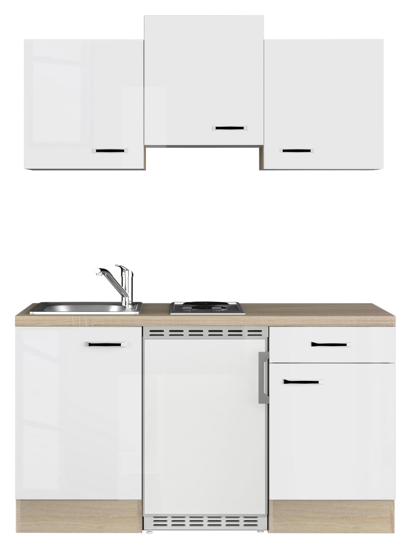 Küchenblock Valero weiß Hochglanz B/H/T: ca. 151x226x60 cm