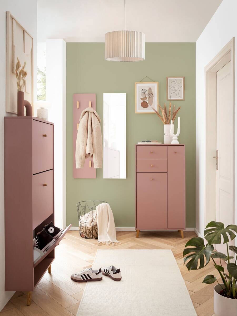 Schuhkipper Bjarne, 3er mauve B/H/T: ca. 59,8x131x19,55 cm