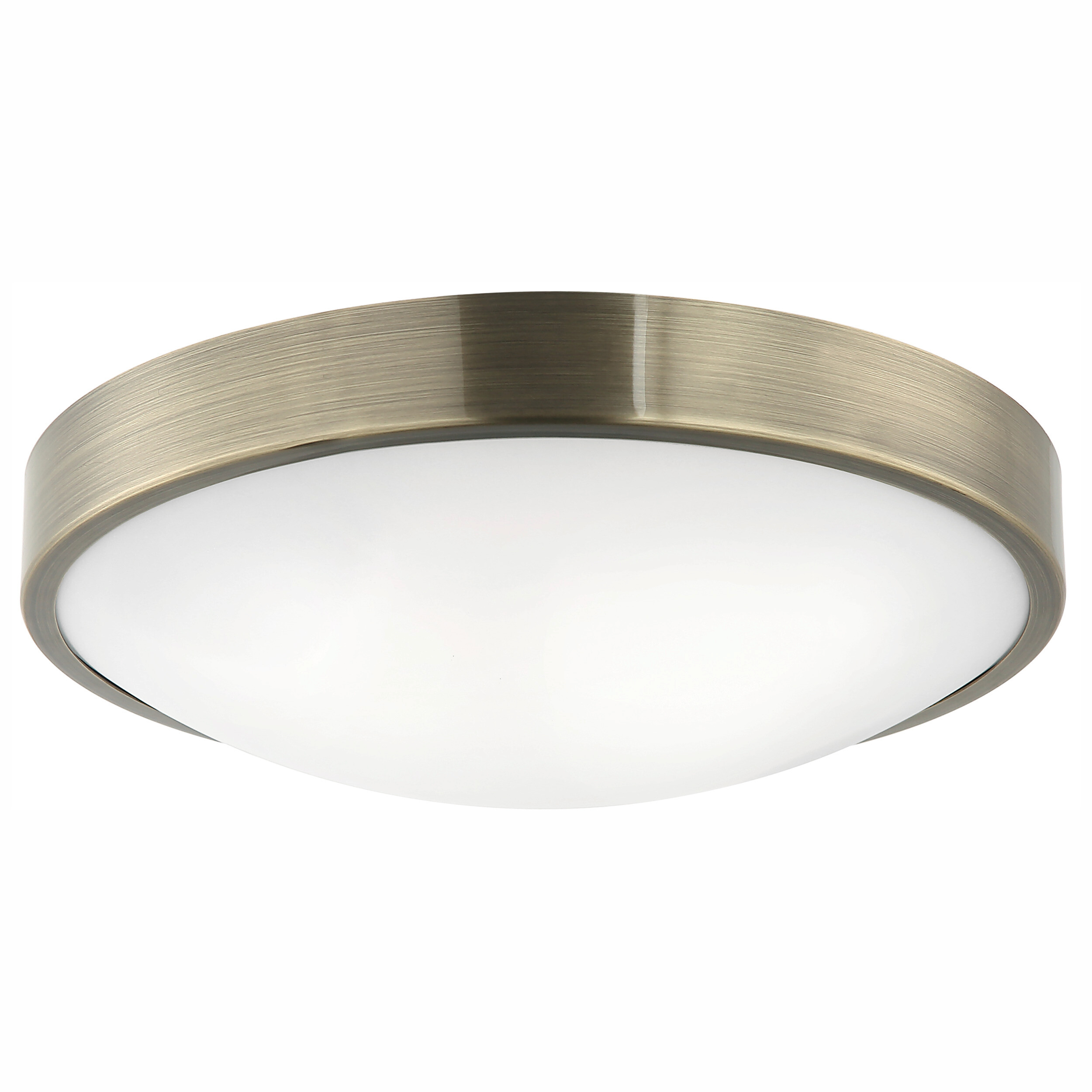 Lamkur Deckenleuchte platin Glas Stahl B/H/L: ca. 37x8x37 cm E27 2 Brennstellen