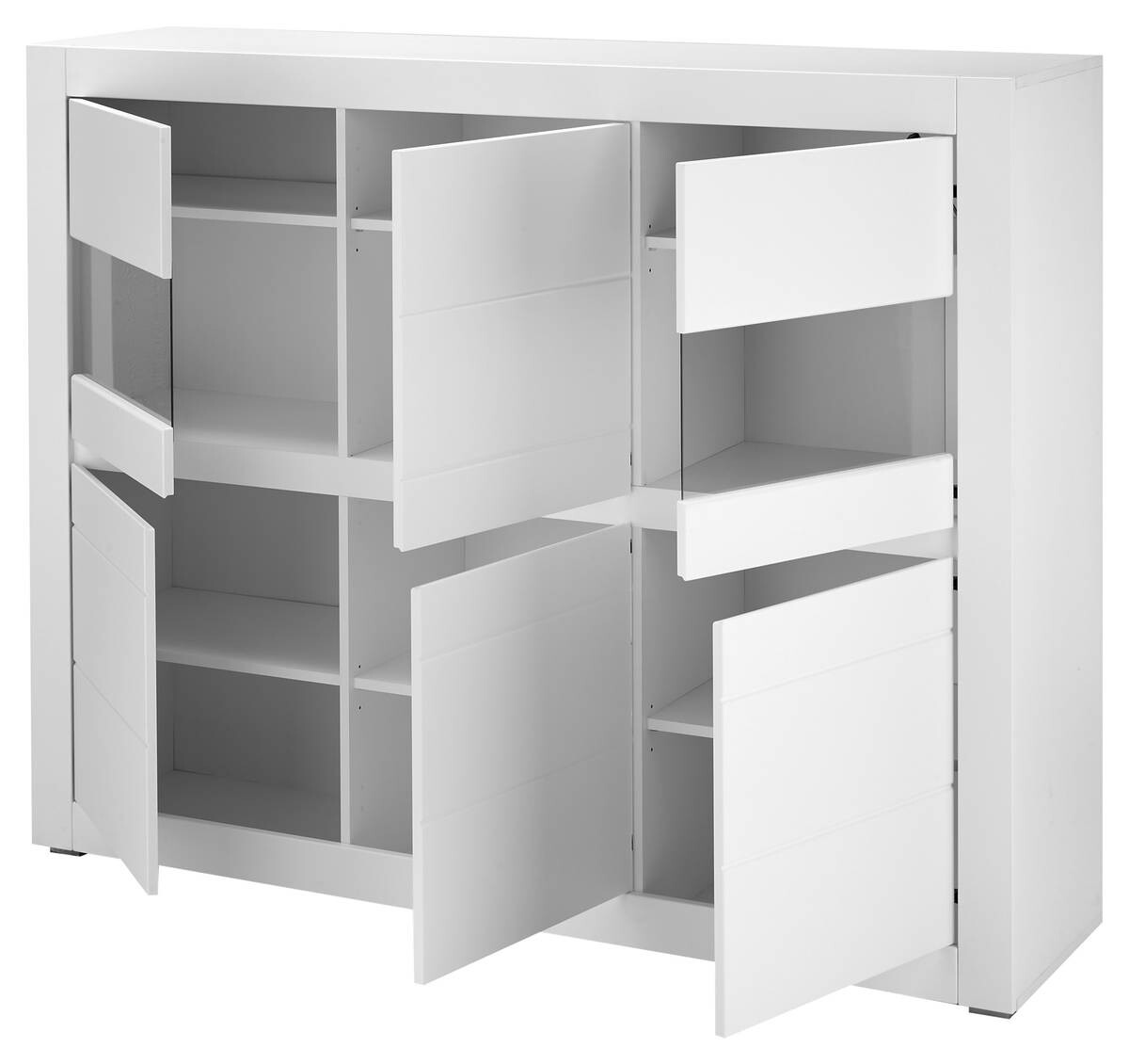 Highboard Chester weiß matt B/H/T: ca. 165x132x42 cm