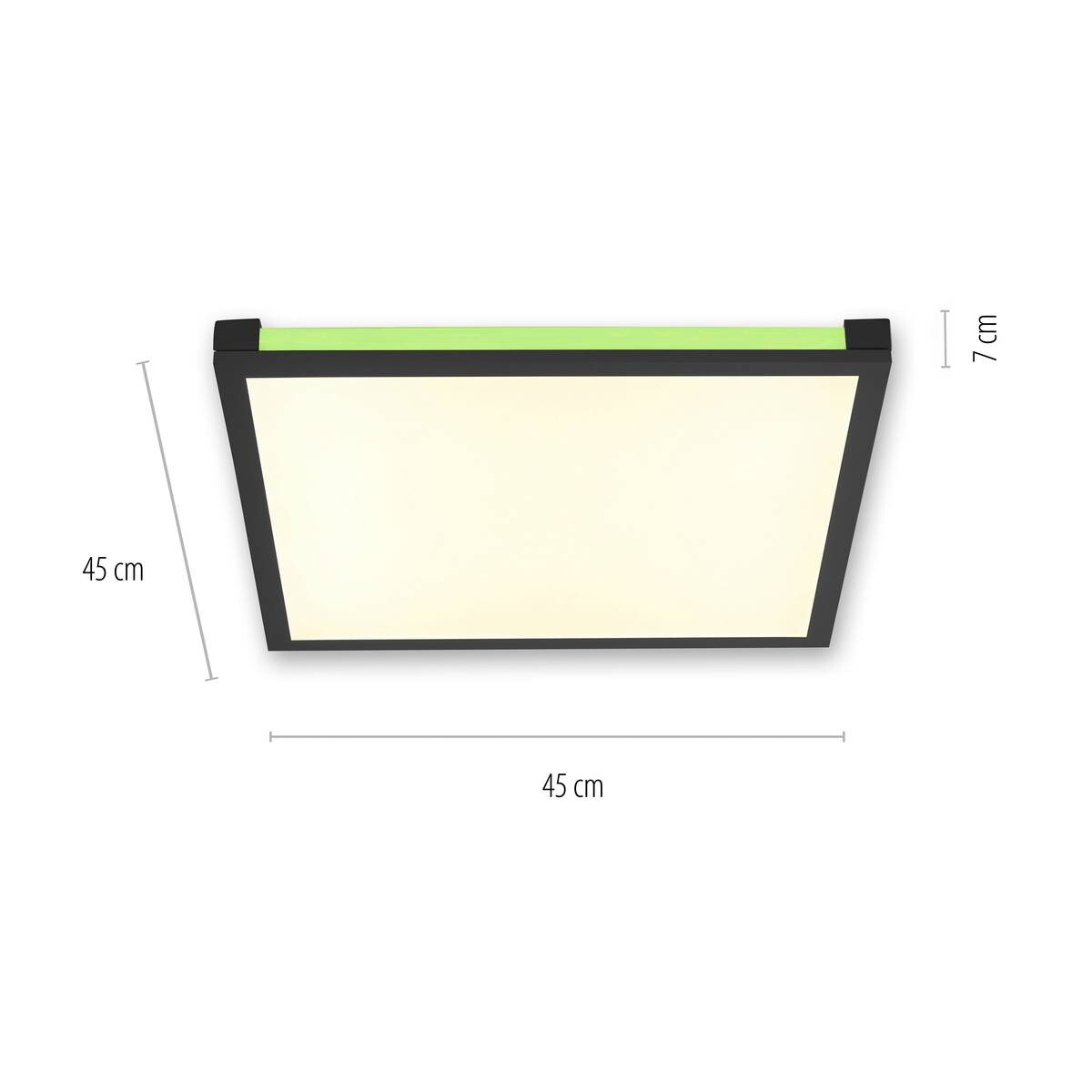 Just Light LED-Deckenleuchte MARIO 11621-18 schwarz weiß Kunststoff Metall B/H/T: ca. 45x7,1x45 cm 2 Brennstellen