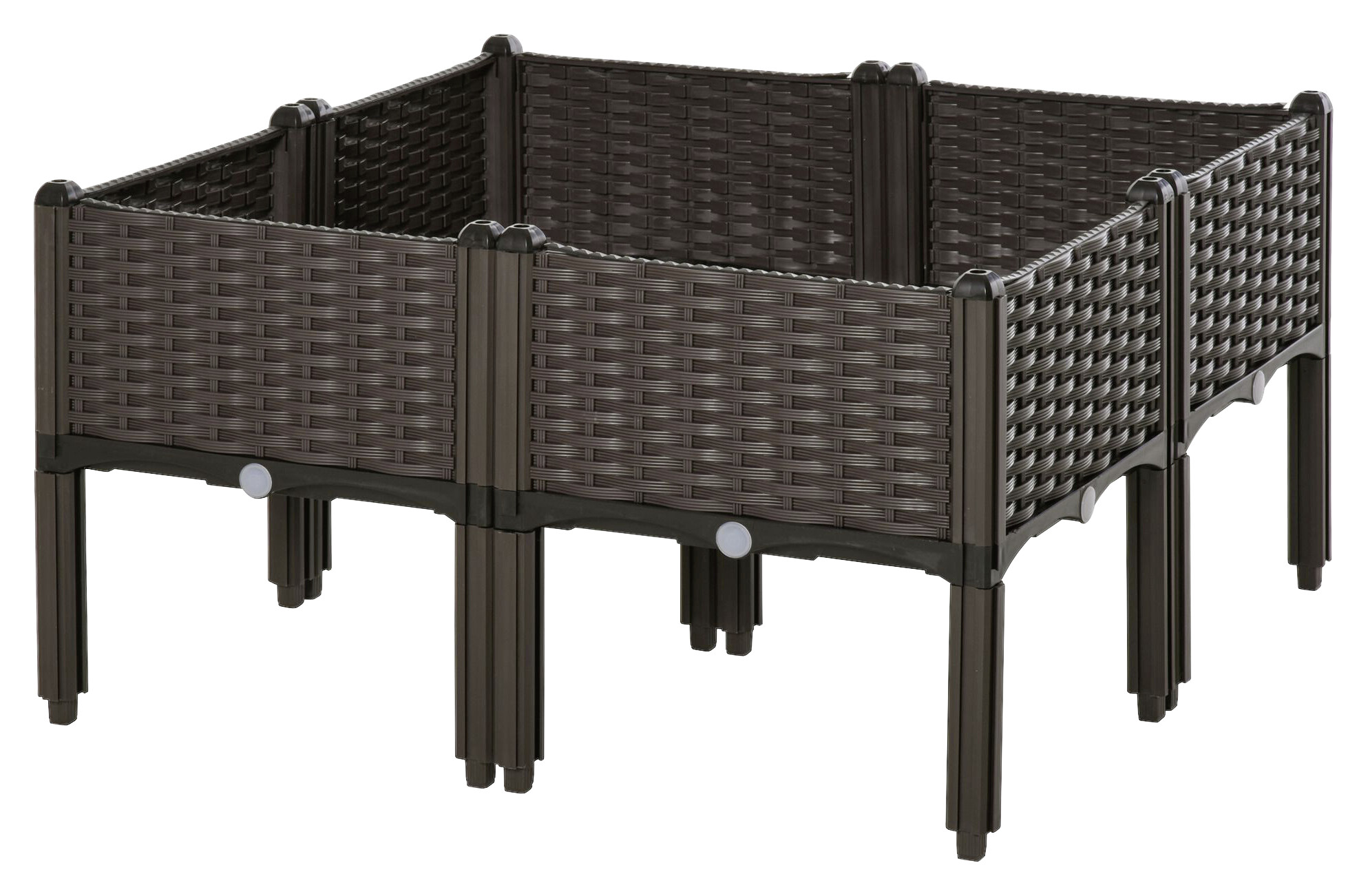 Outsunny Hochbeet kaffee Kunststoff B/H/T: ca. 80x44x80 cm