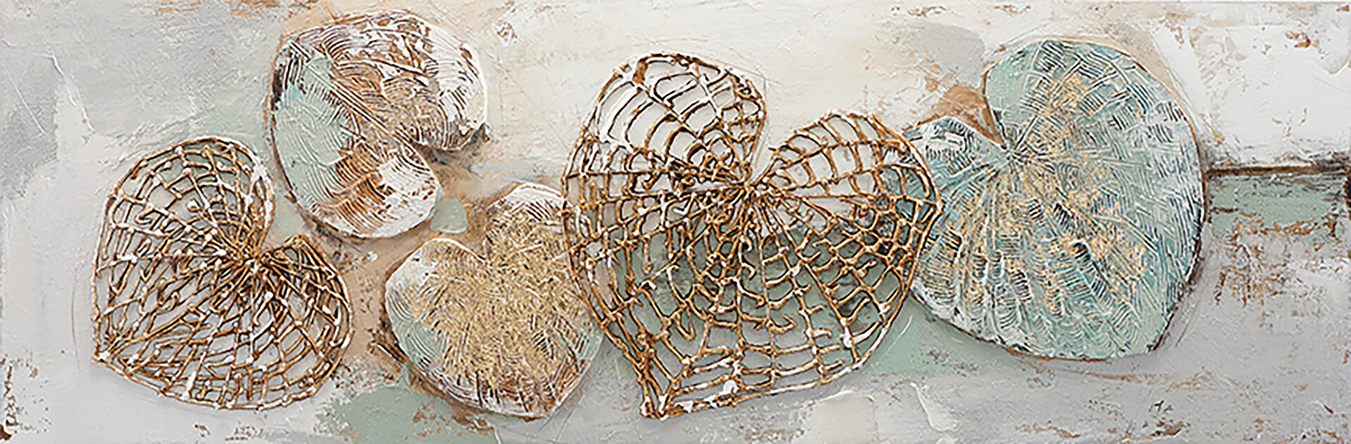 Ölgemälde Herzen B/H: ca. 120x40 cm