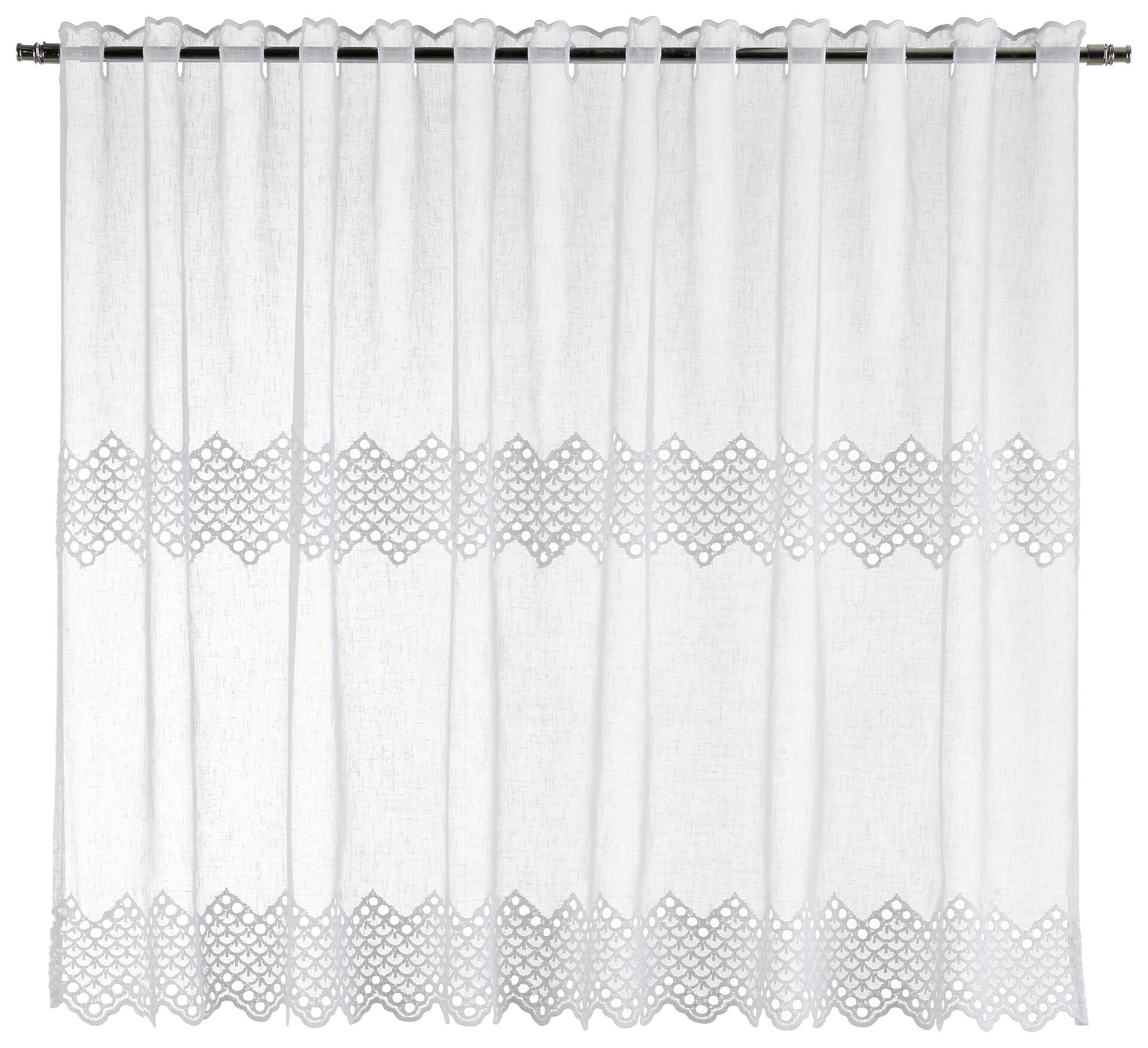 POCOline Scheibengardine Tanja weiß B/L: ca. 75x140 cm