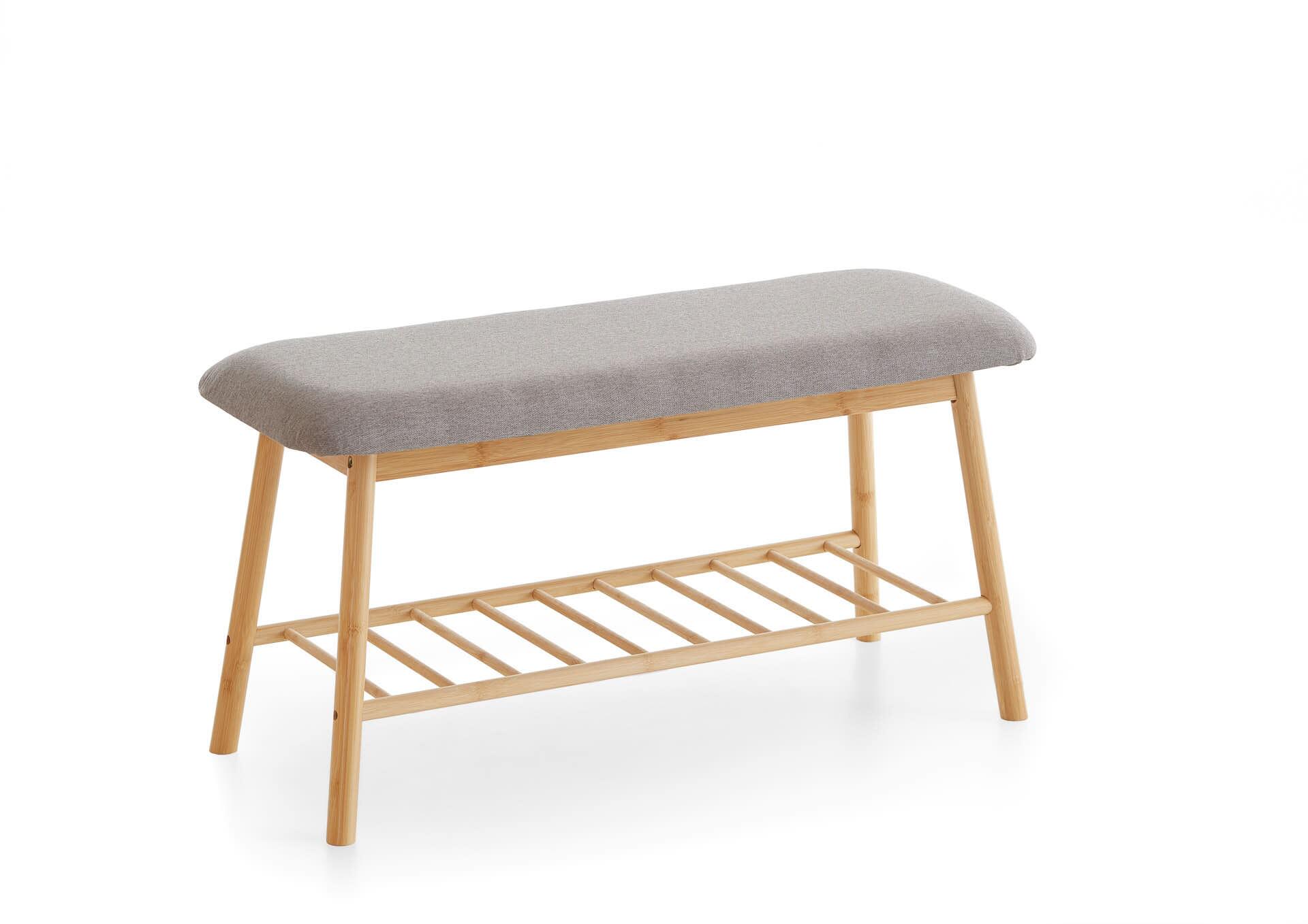 Sitzbank natur grau B/H/T: ca. 90x45x34 cm