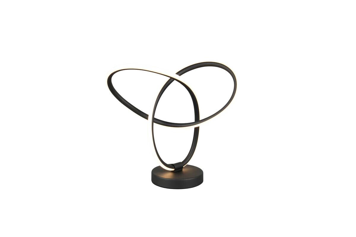 Reality Leuchten LED-Tischleuchte Lando schwarz Metall B/H/L: ca. 28x12x28 cm