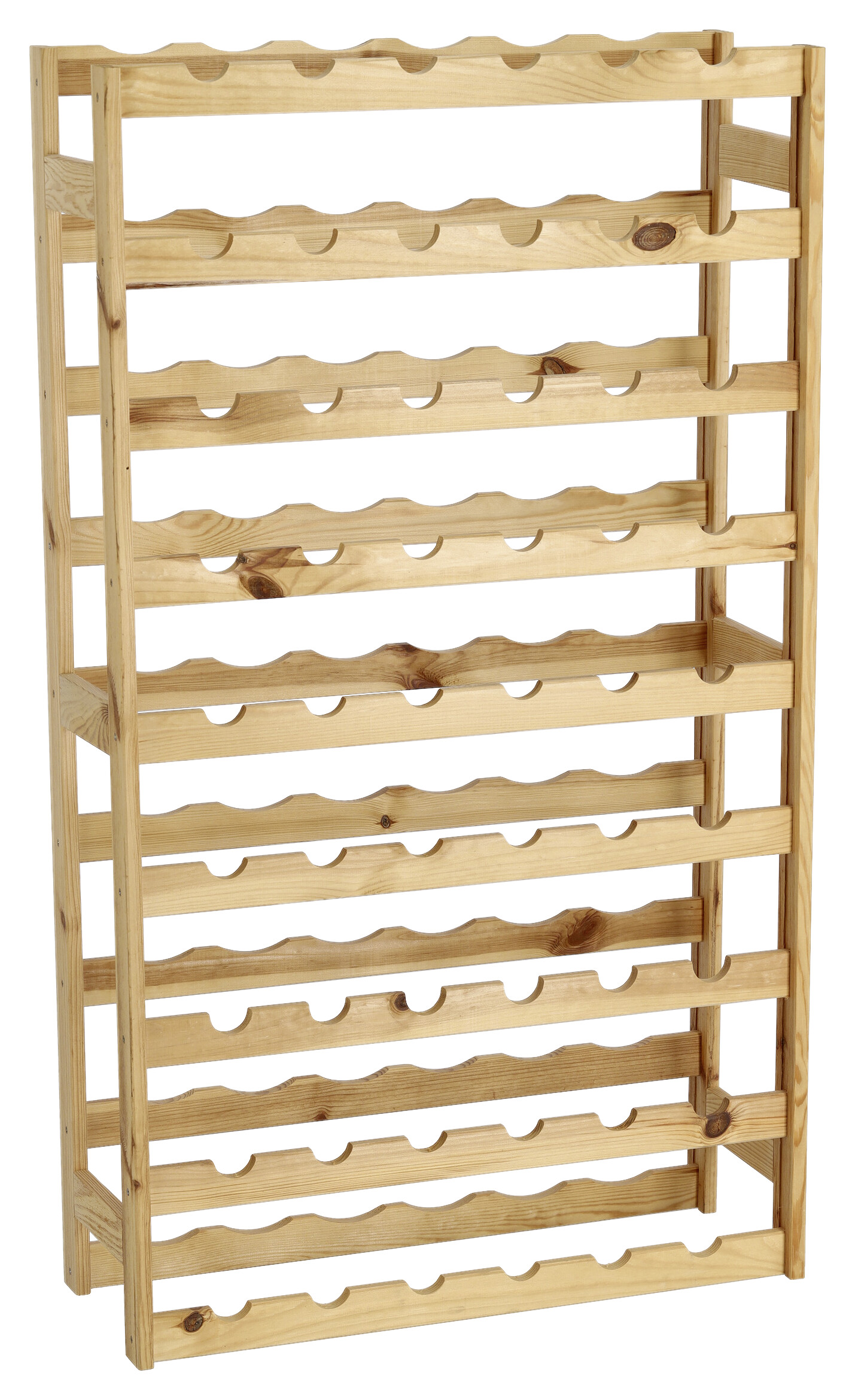 Zeller Weinregal für 54 Flaschen natur Kiefer B/H/L: ca. 25x118x67,5 cm Zeller Weinregal für 54 Flaschen natur Kiefer B/H/L: ca. 25x118x67,5 cm