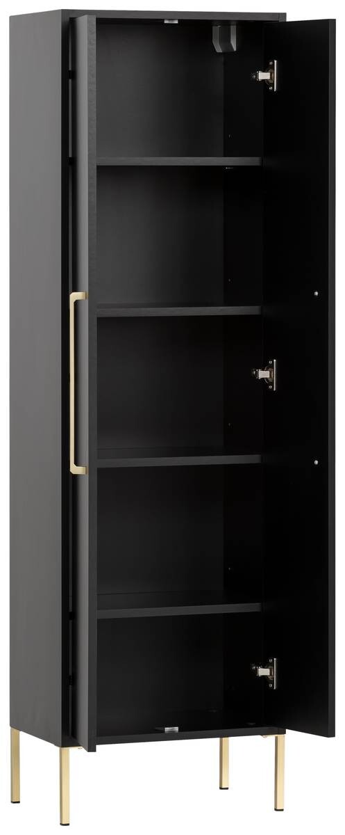 Midischrank Sarah schwarz B/H/T: ca. 46,2x154,7x30,1 cm