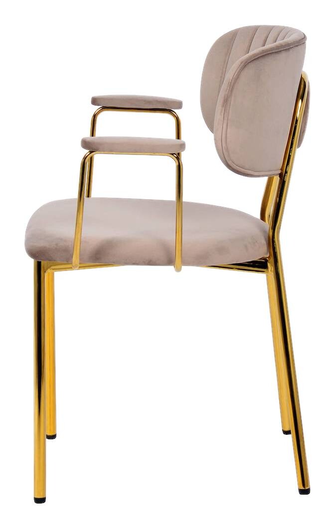 Stuhl Kian 200 2er-Set taupe Microfaser B/H/T: ca. 63x80x51 cm