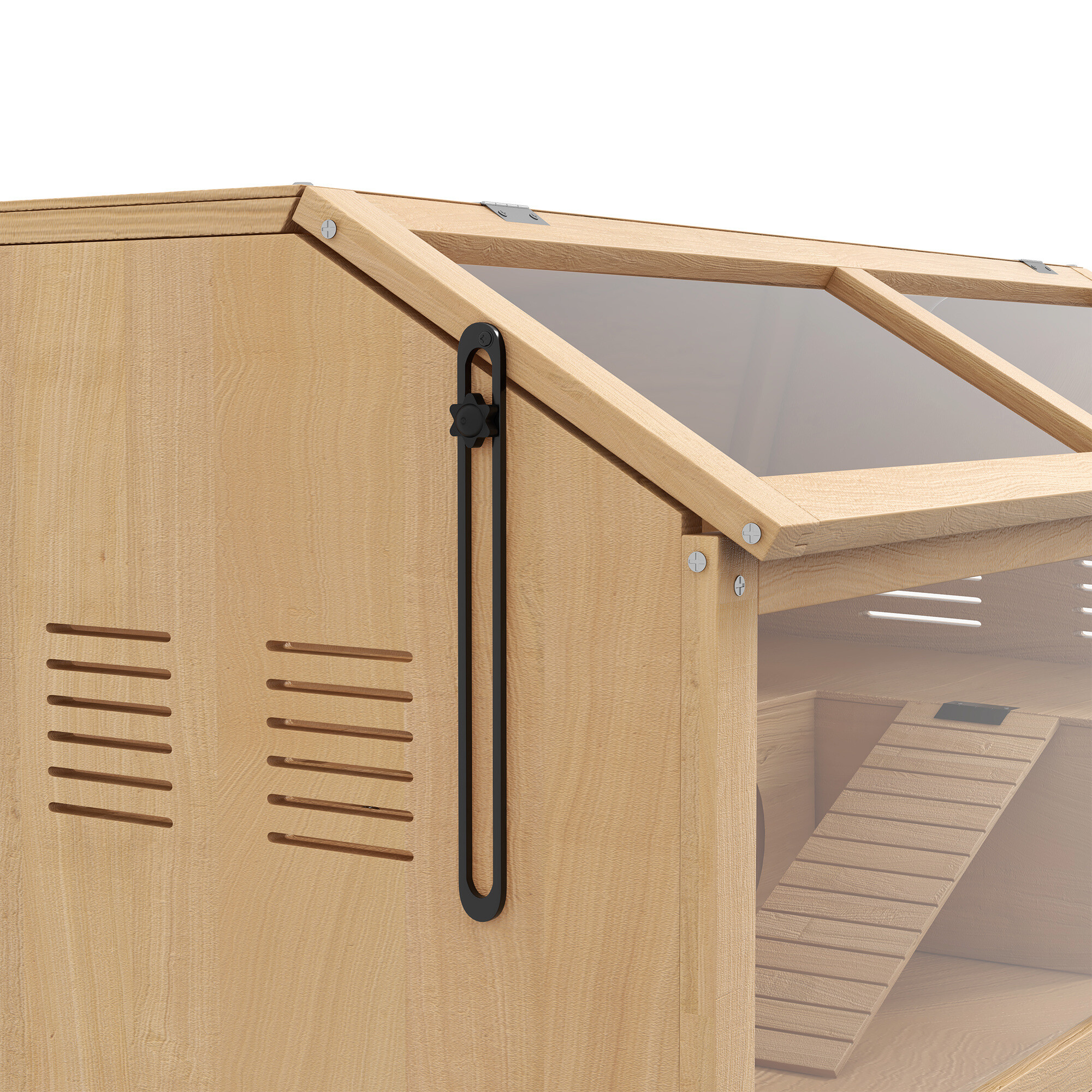 PawHut Kleintierkäfig natur Acryl B/H/L: ca. 45x44x85 cm