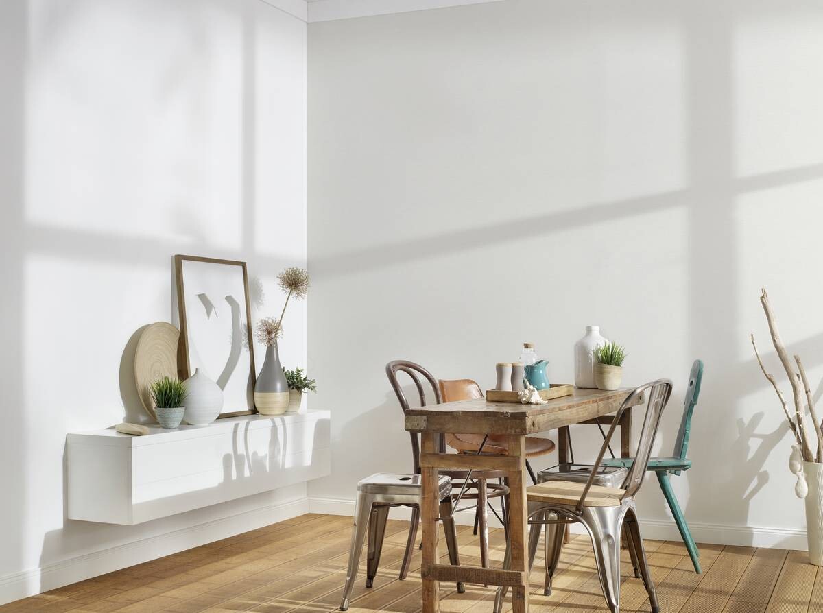 Vliestapete Uni creme B/L: ca. 53x1005 cm