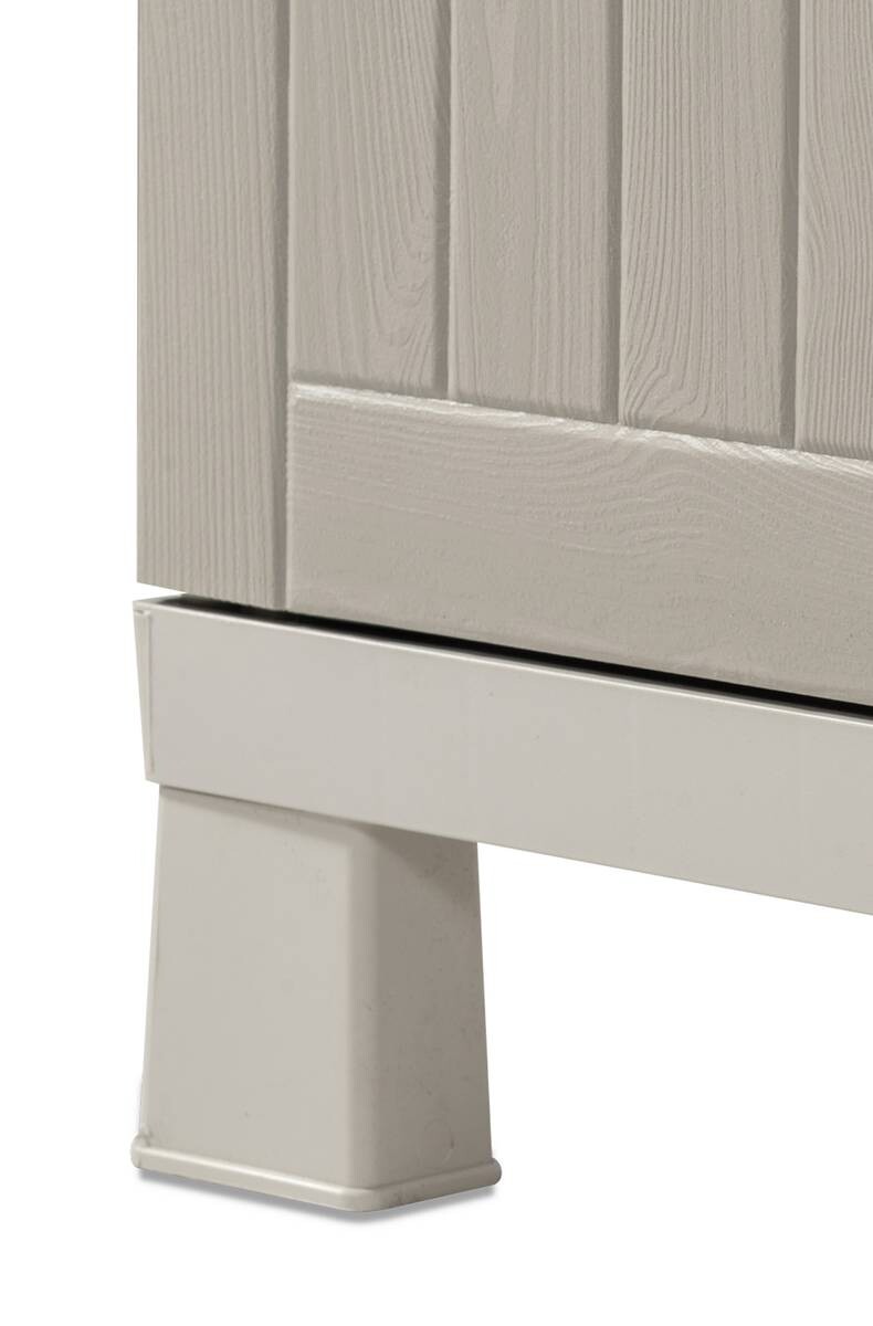 Toomax Kunststoffschrank Wood Midi hellgrau Kunststoff B/H/T: ca. 65x93x37 cm