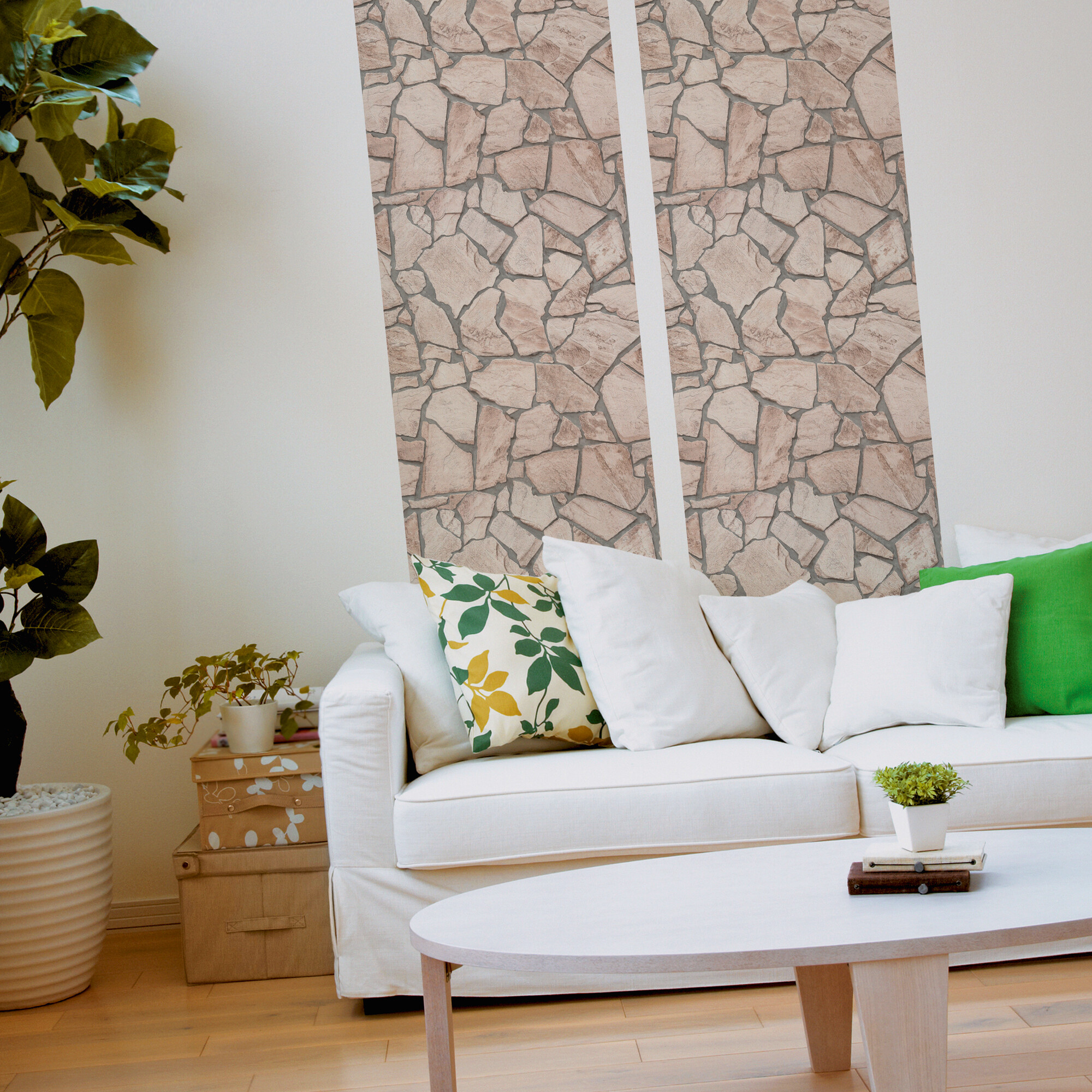 A.S.Creation Tapete orange grau creme B/H/D: ca. 52x250x7,5 cm